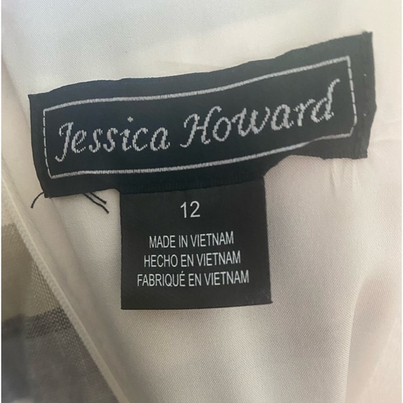 Jessica Howard EUC Linen Blend Beachy/Boho Tie Waist Striped Sundress, size 12 - Picture 6 of 9